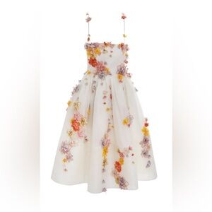 Zimmermann Dress with Cream and Yellow Floral Accents